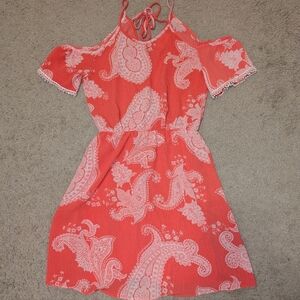 Everly Coral Floral Dress